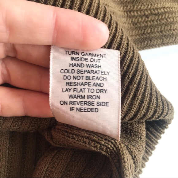 NWT Philosophy Short Sleeve Olive Green Sweater XS - Picture 5 of 5